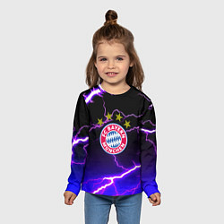 Лонгслив детский Bayern Mnchen молнии шторм, цвет: 3D-принт — фото 2