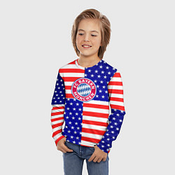 Лонгслив детский Бавария Мюнхен сша паттерн, цвет: 3D-принт — фото 2