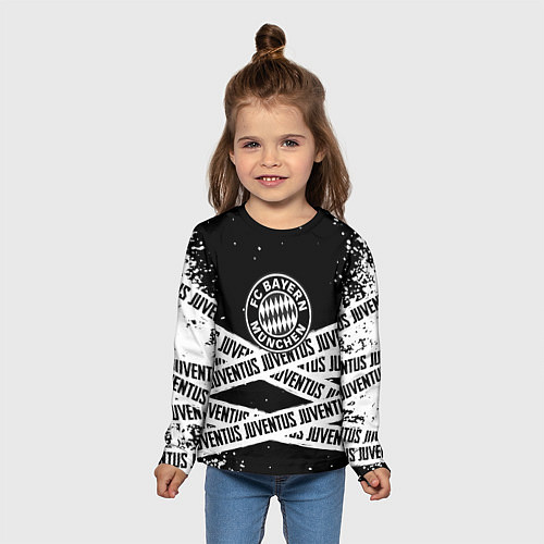 Детский лонгслив Бавария Мюнхен x Ювентус / 3D-принт – фото 5