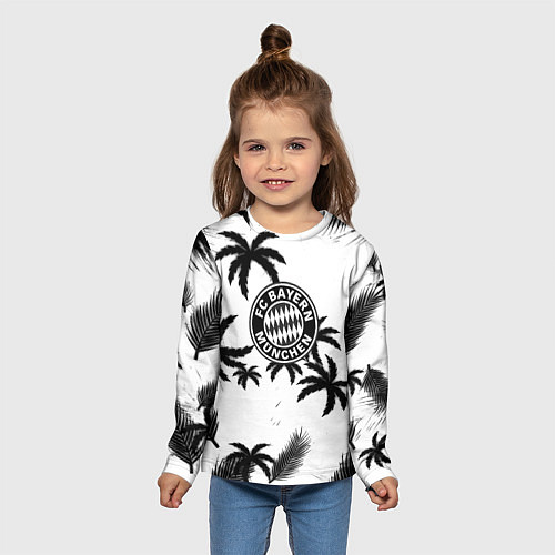 Детский лонгслив Бавария Мюнхен тропики / 3D-принт – фото 5