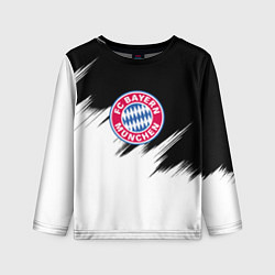 Детский лонгслив Бавария Мюнхен черно белые штрихи
