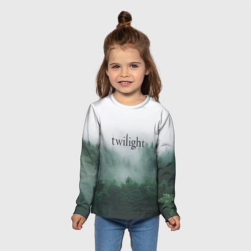 Детский лонгслив Twilight forest / 3D-принт – фото 5