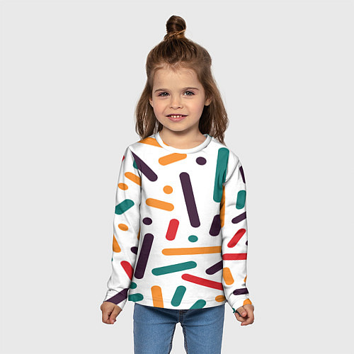 Детский лонгслив Oval oil / 3D-принт – фото 5