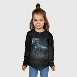 Лонгслив детский Конь бегун, цвет: 3D-принт — фото 2