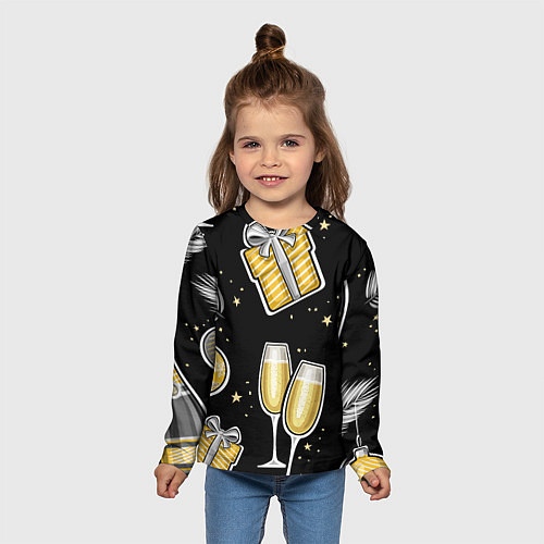 Детский лонгслив Новогодний вайб / 3D-принт – фото 5