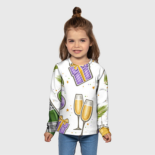 Детский лонгслив Новогодний вайб / 3D-принт – фото 5