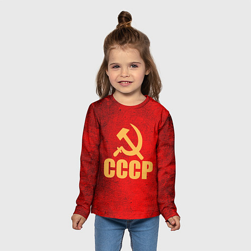 Детский лонгслив СССР - символика / 3D-принт – фото 5
