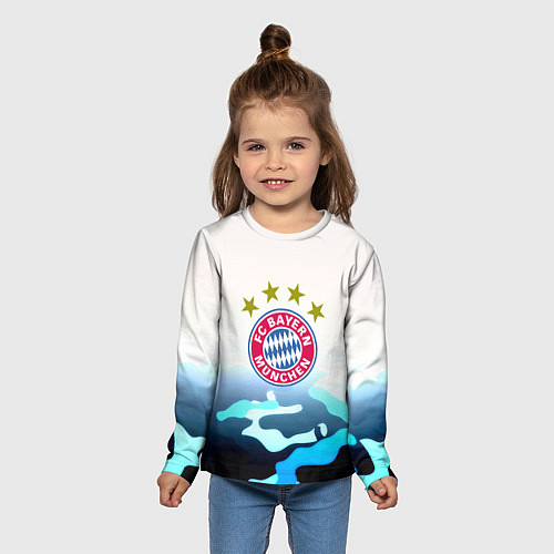 Детский лонгслив Бавария Мюнхен камуфляж / 3D-принт – фото 5