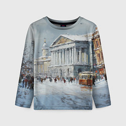 Лонгслив детский Зимний Питер красками, цвет: 3D-принт