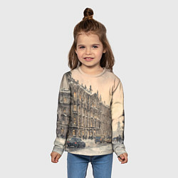 Лонгслив детский Зима в Санкт-Петербурге, цвет: 3D-принт — фото 2