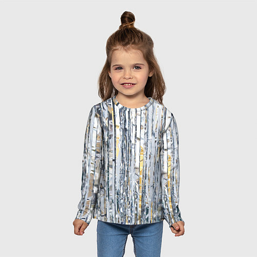 Детский лонгслив Новогодний дождик / 3D-принт – фото 5