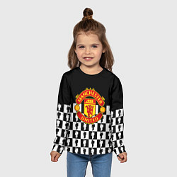 Лонгслив детский Манчестер Юнайтед люди паттерн, цвет: 3D-принт — фото 2