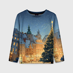 Лонгслив детский Новый год в старом городе, цвет: 3D-принт