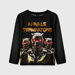 Лонгслив детский Животные терминаторы, цвет: 3D-принт