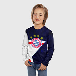 Лонгслив детский Бавария звезды геометрия, цвет: 3D-принт — фото 2