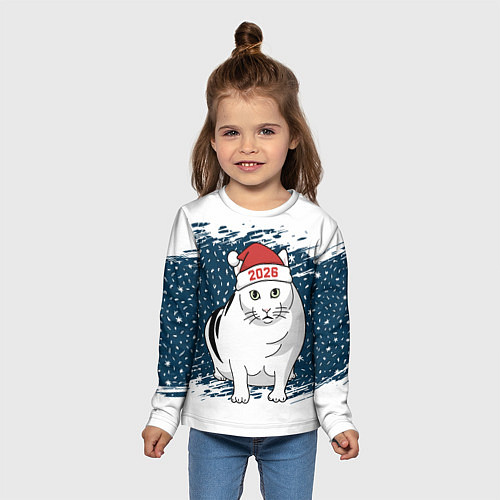 Детский лонгслив Кот Бендер - 2026 / 3D-принт – фото 5