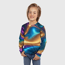 Лонгслив детский Сплавы разноцветные, цвет: 3D-принт — фото 2