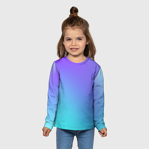 Детский лонгслив Color multi-colored gradient / 3D-принт – фото 5