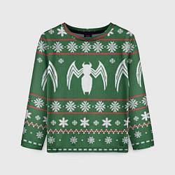 Детский лонгслив Рождественский свитер Венома