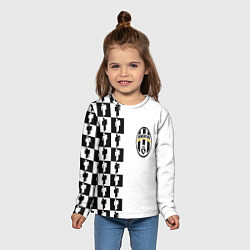 Лонгслив детский Ювентус паттерн люди, цвет: 3D-принт — фото 2