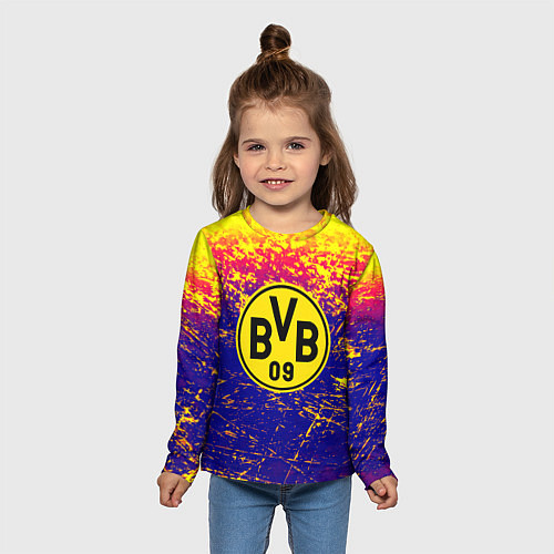 Детский лонгслив Borussia краски / 3D-принт – фото 5