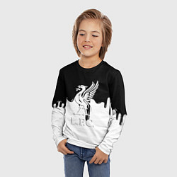 Лонгслив детский Ливерпуль разводы красок, цвет: 3D-принт — фото 2