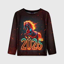 Детский лонгслив Светящаяся лошадь 2026