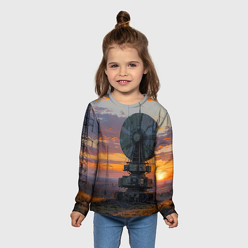 Детский лонгслив Радиоэфир на закате / 3D-принт – фото 5