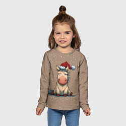 Лонгслив детский Новогодняя лошадка символ 2026, цвет: 3D-принт — фото 2