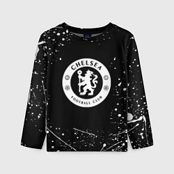 Лонгслив детский Челси белые краски всплеск, цвет: 3D-принт