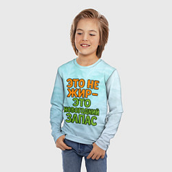 Лонгслив детский Это не жир - это новогодний запас, цвет: 3D-принт — фото 2