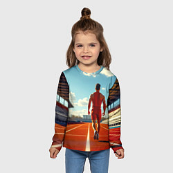 Лонгслив детский Путь к победе, цвет: 3D-принт — фото 2