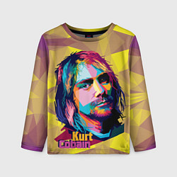 Лонгслив детский Kurt Cobain: Abstraction, цвет: 3D-принт