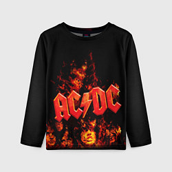 Детский лонгслив AC/DC Flame