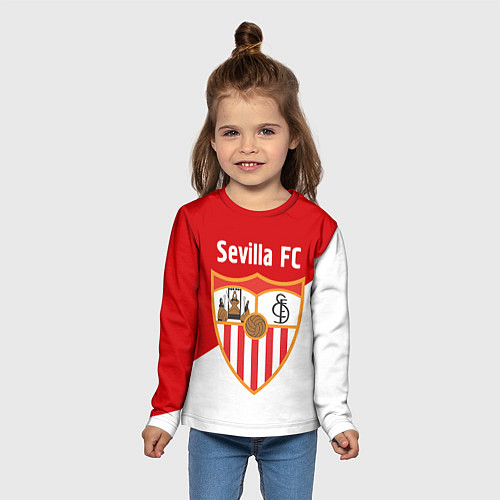 Детский лонгслив Sevilla FC / 3D-принт – фото 5