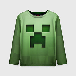 Лонгслив детский Creeper Face, цвет: 3D-принт