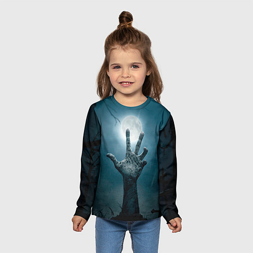 Детский лонгслив Рука / 3D-принт – фото 5