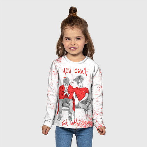 Детский лонгслив Big Bang: Sit with us / 3D-принт – фото 5