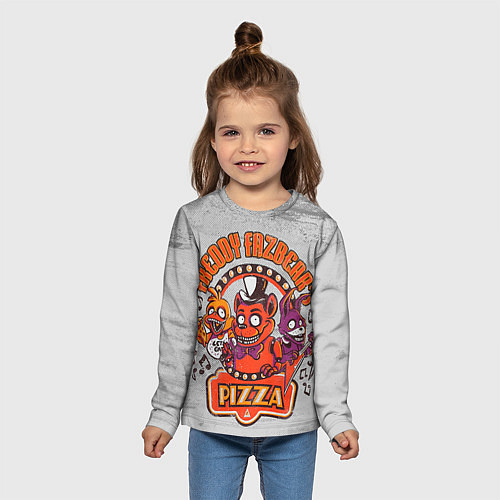 Детский лонгслив Freddy Pizza / 3D-принт – фото 5