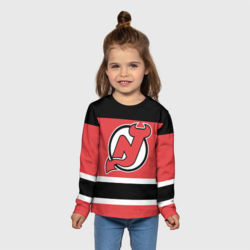 Детский лонгслив New Jersey Devils / 3D-принт – фото 5