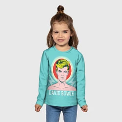 Лонгслив детский David Bowie: pop-art, цвет: 3D-принт — фото 2