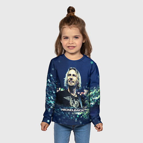 Детский лонгслив Nickelback: Chad Kroeger / 3D-принт – фото 5