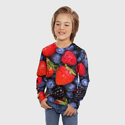 Лонгслив детский Berries, цвет: 3D-принт — фото 2