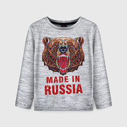 Лонгслив детский Bear: Made in Russia, цвет: 3D-принт