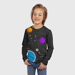 Лонгслив детский Космос, цвет: 3D-принт — фото 2