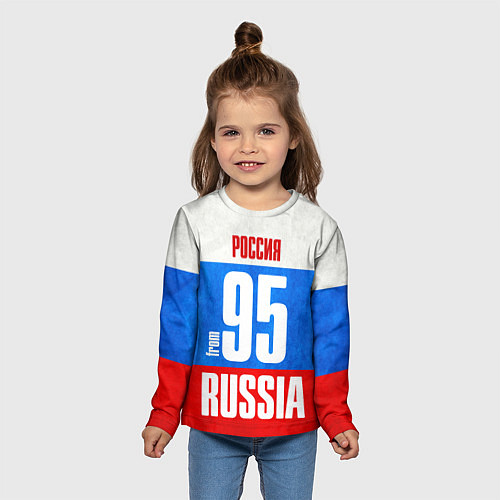 Детский лонгслив Russia: from 95 / 3D-принт – фото 5