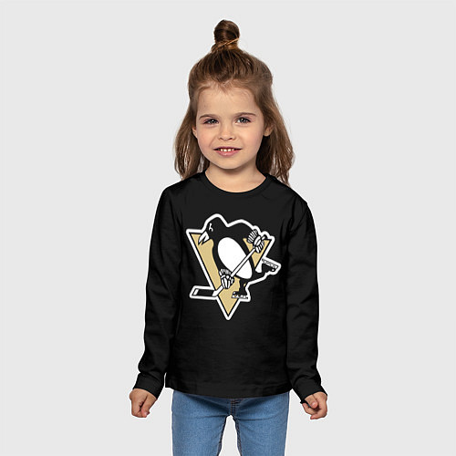 Детский лонгслив Pittsburgh Penguins: Malkin / 3D-принт – фото 5