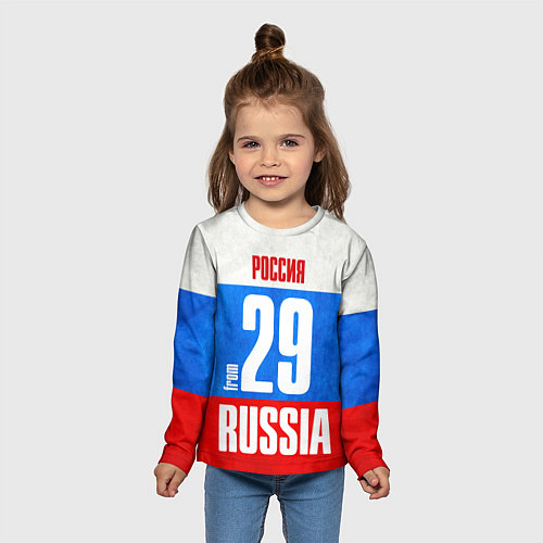 Детский лонгслив Russia: from 29 / 3D-принт – фото 5