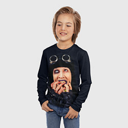 Лонгслив детский Mаrilyn Manson: Biker, цвет: 3D-принт — фото 2