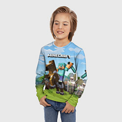 Лонгслив детский Minecraft Rider, цвет: 3D-принт — фото 2